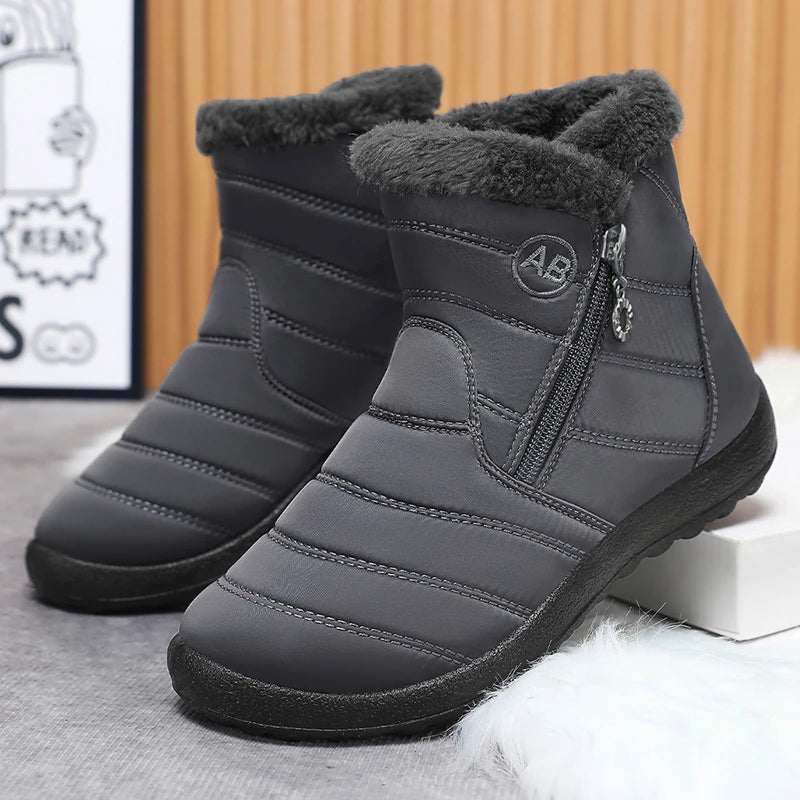 Snow Women Boots Comfortable Women's Boots Waterproof Women Shoes Zipper Shoes Woman Soft Fur Women's Winter Boots Botas Mujer