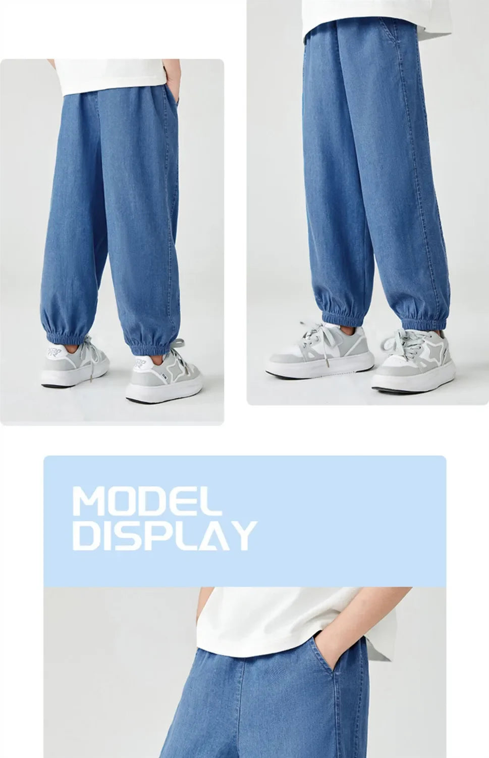 Pantalones vaqueros finos antimosquitos para niños y niñas, pantalones largos para primavera y verano