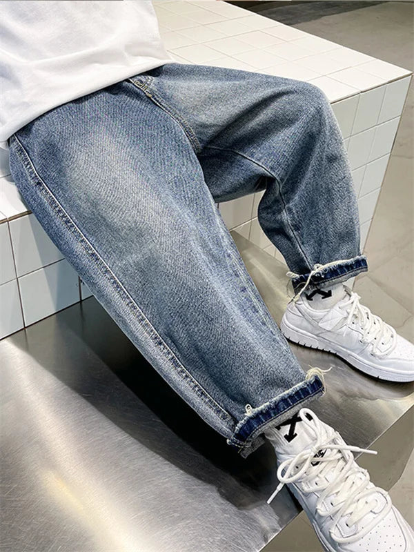 Pantalones vaqueros largos para niños, algodón, primavera otoño 2024, para bebés, adolescentes, ropa de abrigo de alta calidad.