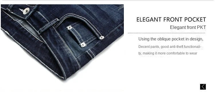 Pantalones vaqueros de diseño de primavera y otoño para hombre, estilo coreano, estilo boy friend, de algodón, elásticos, ajustados e informales.