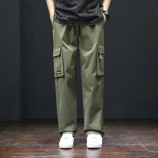 Youth Fashion Trend High-quality Outdoor Sports Leisure Workwear Long Pants Comfortable Breathable Leg Tied Straight Leg Pants