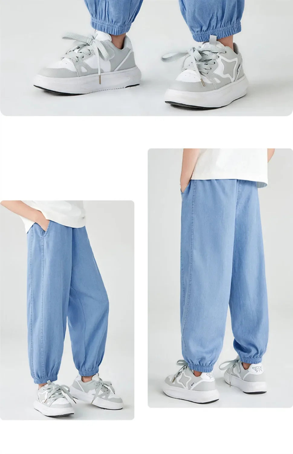 Pantalones vaqueros finos antimosquitos para niños y niñas, pantalones largos para primavera y verano