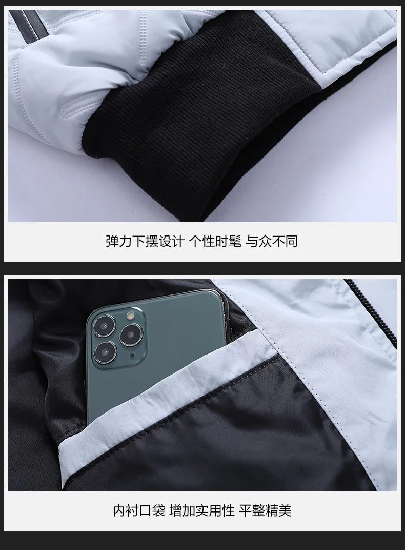 New 2025 Autumn Winter Jacket Men Cotton Padded Jacket Korean Streetwear Casual Jacket Men Fashion Clothing Male Warm Coats 5XL