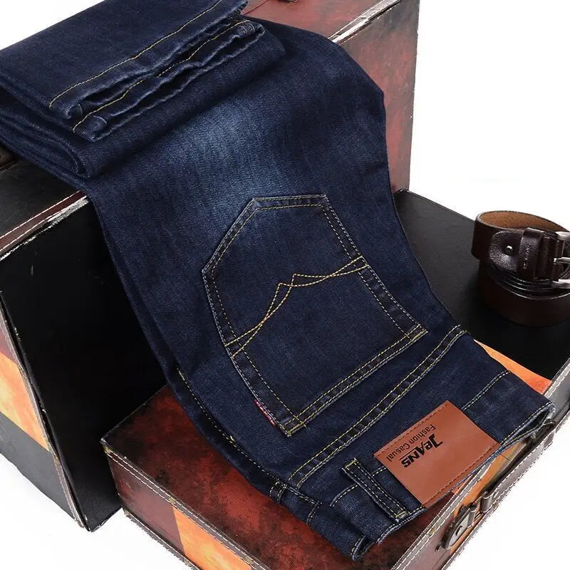 New Men Classic Jeans Jean Homme Pantalones Hombre Men Mannen Soft Black Biker Masculino Denim Overalls Mens Pants Size 32-38