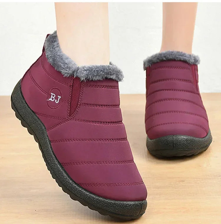 Waterproof Winter Boots for Women New Plush Snow Boots Women Ankle Boots Warm Black Couple Cotton Couples Platform Shoes