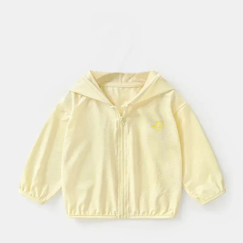 Children's Ice Silk Sunscreen Clothing Summer Breathable Boys and Girls Baby Light Sunscreen Clothing UV Jacket Sunscreen Clothi