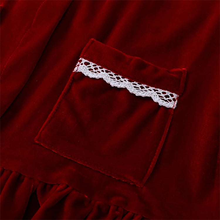 Christmas Baby Boy Girl Red Pajamas Sets For New Year Velvet Kids Family Match Pyjamas Bathrobe Outfits Children Pjs Homewear