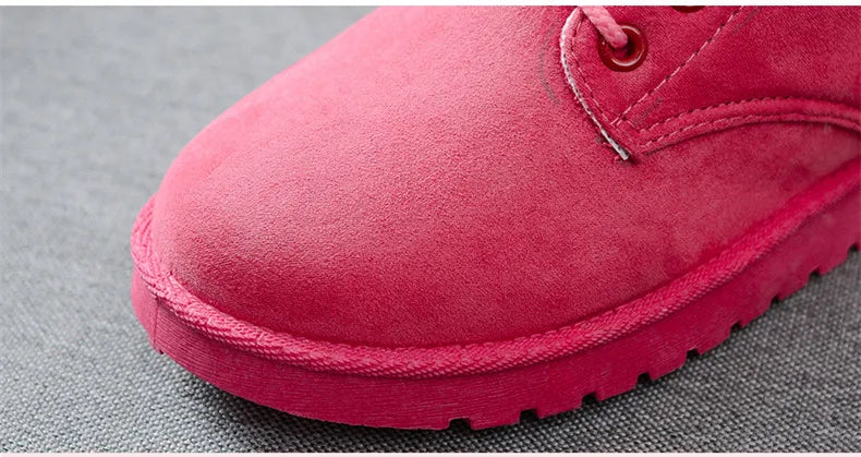 New Fashion Women Boots Winter Snow Boots Female Boots Warm Lace Flat with Women Shoes Tide Shoes Hot Sale 35-40