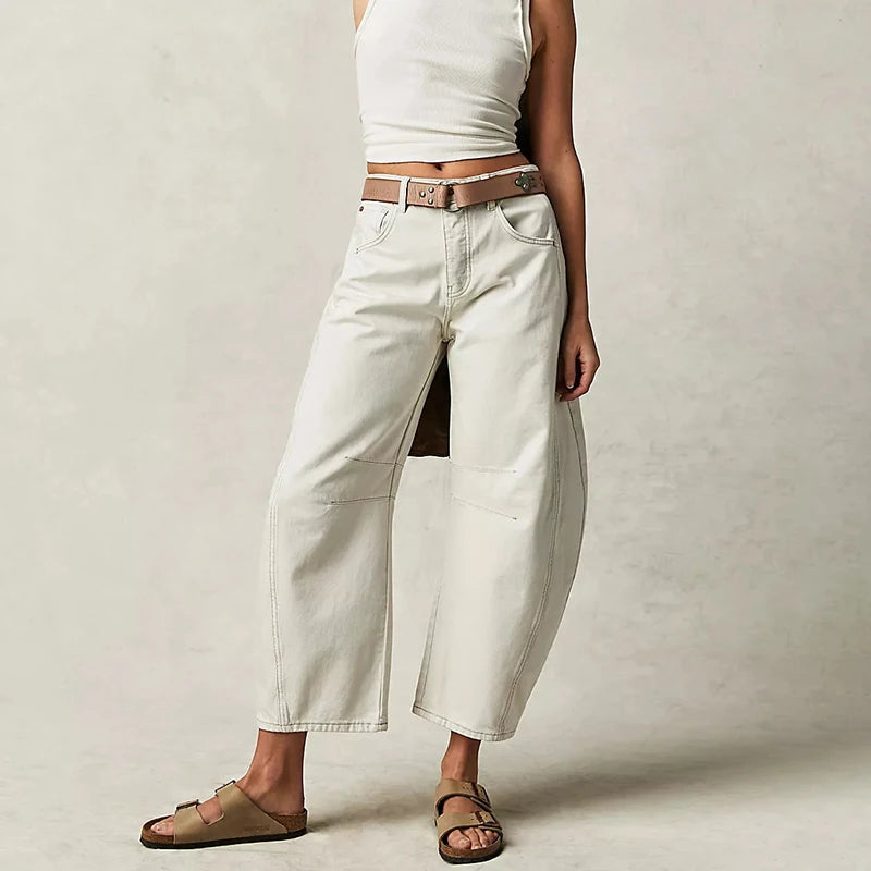 Pantalones vaqueros de pierna ancha para mujer, informales, holgados, de cintura baja, estilo boyfriend, con bolsillos, estilo Y2K