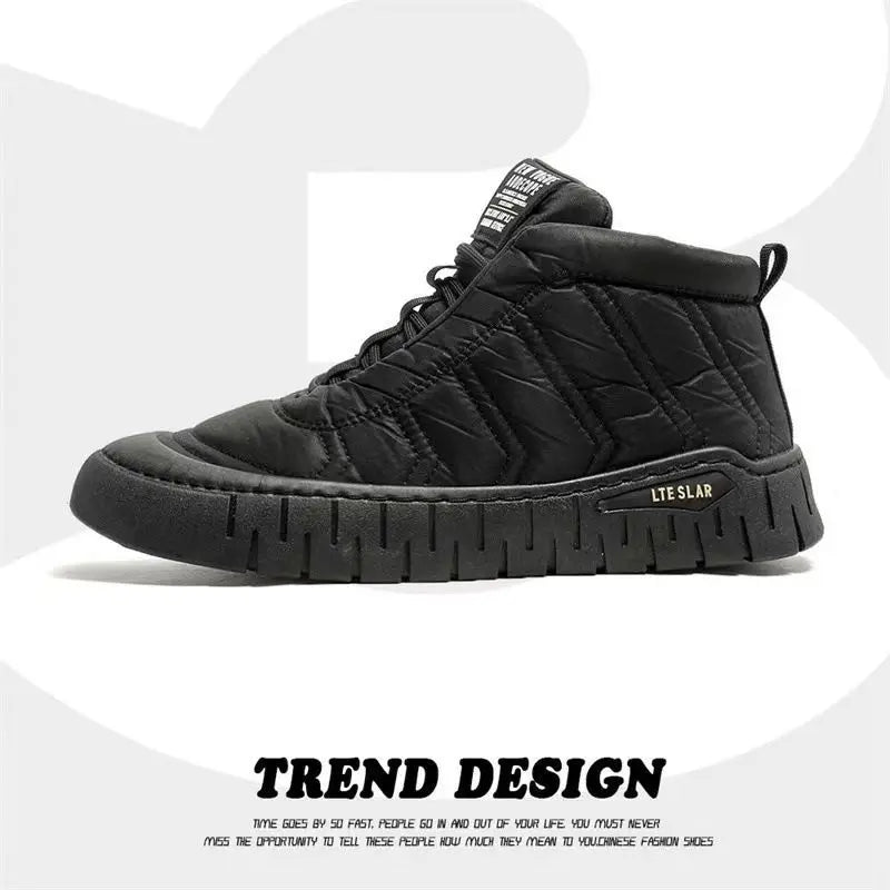 Winter Cotton Shoes Men's New Cotton Boots Outdoor Cold Resistant Men's Shoes Anti Slip Snow Boots Thick Warm Casual Shoes