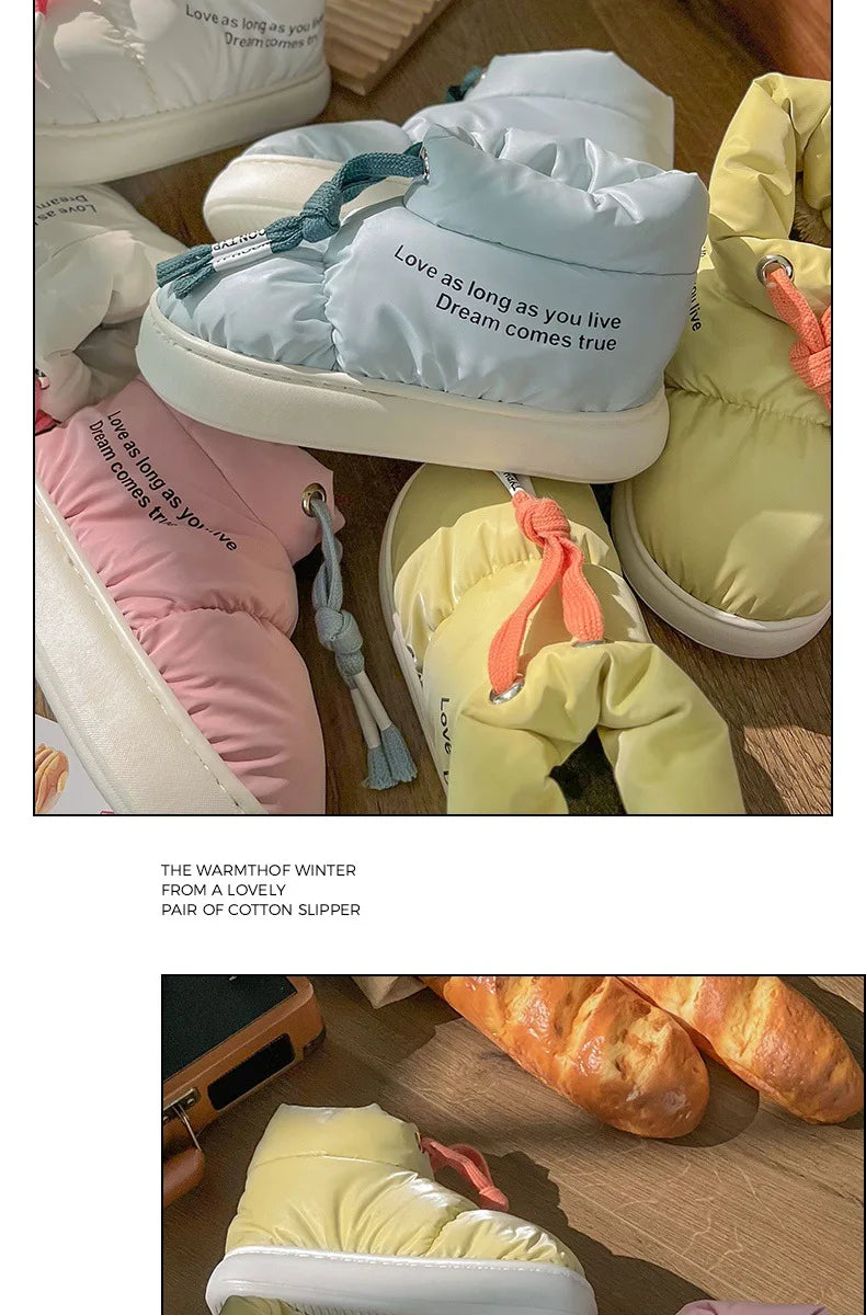 Women New Warm Snow Boots Women Waterproof Winter Sports Cotton Boots Comfortable Thick Bottom Plush Lining Cotton Padded Shoes