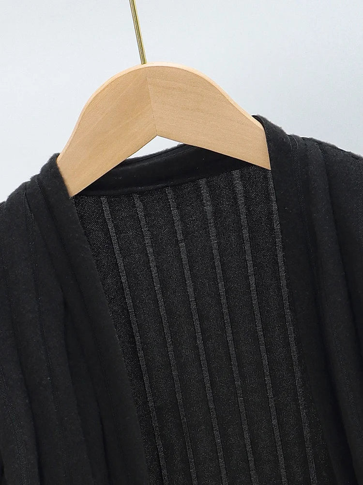 Girls Solid Color Casual Outing Knitted Cardigan Children's Spring and Autumn Simple Versatile Jacket