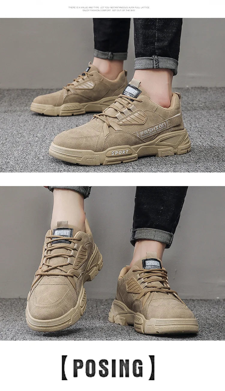 Baskets homme imperméables, bottes de travail, chaussures de travail à semelle épaisse en peluche, résistantes au froid, à lacets, antidérapantes, en coton, nouveauté 2025