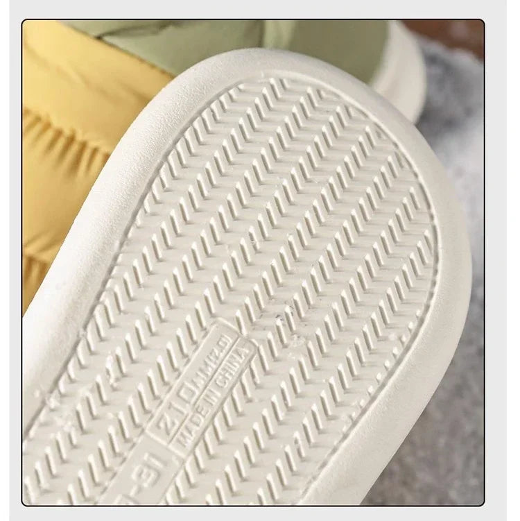 Bottes de neige pour hommes et femmes, chaussures d'hiver confortables et épaisses en coton, imperméables et antidérapantes, chaussures plates décontractées pour l'extérieur