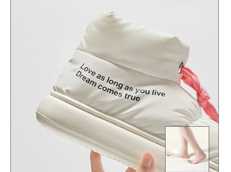 Women New Warm Snow Boots Women Waterproof Winter Sports Cotton Boots Comfortable Thick Bottom Plush Lining Cotton Padded Shoes