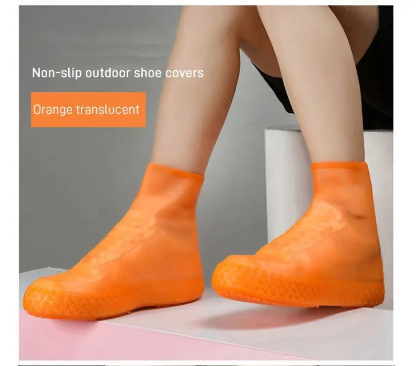 Outdoor Antislip Rain Shoes Shoe Covers Reusable Fashion Waterproof One Size Shoes Protectors Wearable Midcalf Rain Shoes Covers