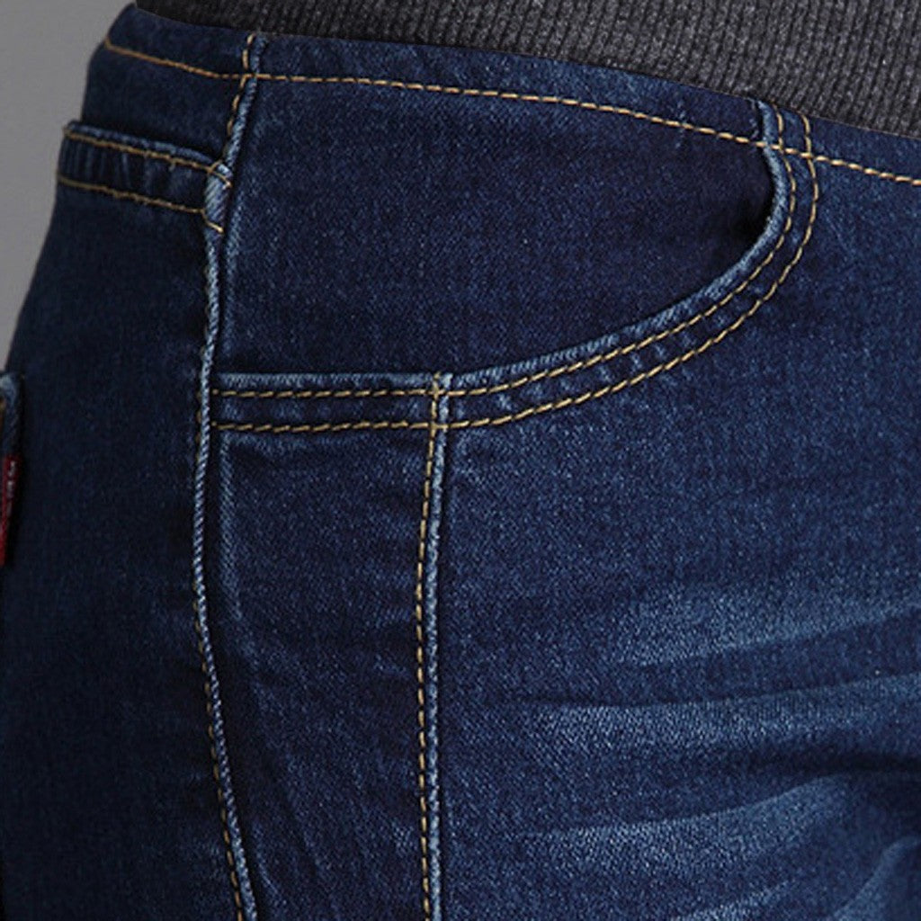 Fashion Pencil Pants Plus Size Women Pants Loose High Waist Casual Jeans Elastic Waist High Waist Vintage Streetwear 청바지