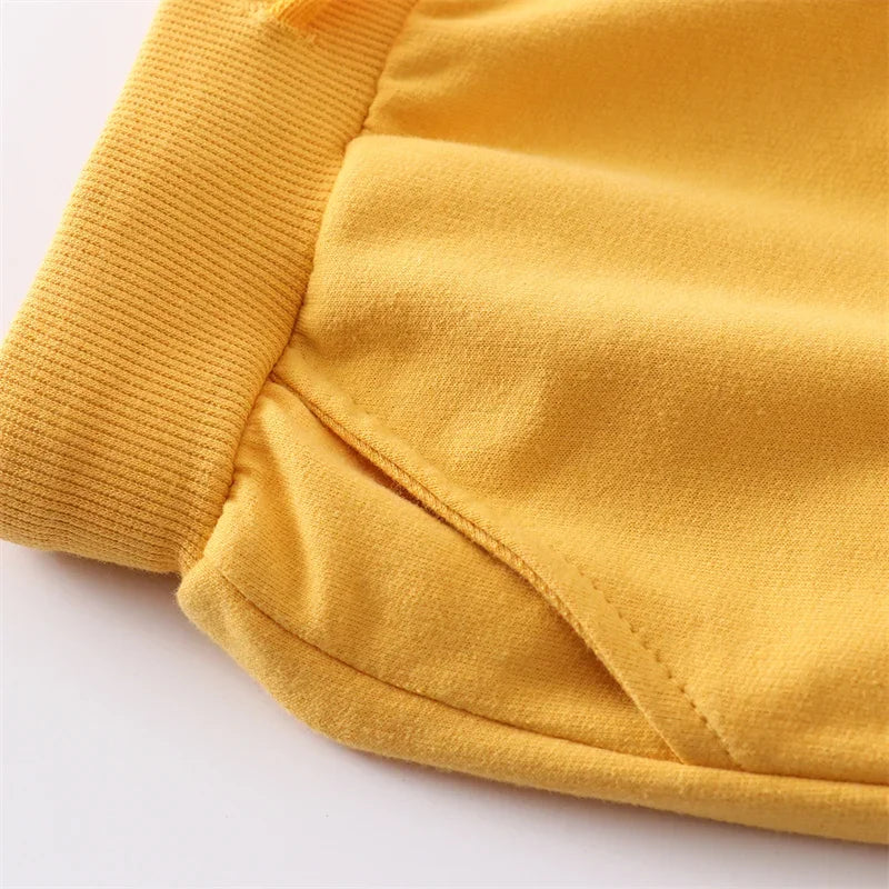 Jumping Meters 2-7T Yellow Children's Trousers Pants Plain Hot Selling Boys Girls Sweatpants Kids Sweatpants
