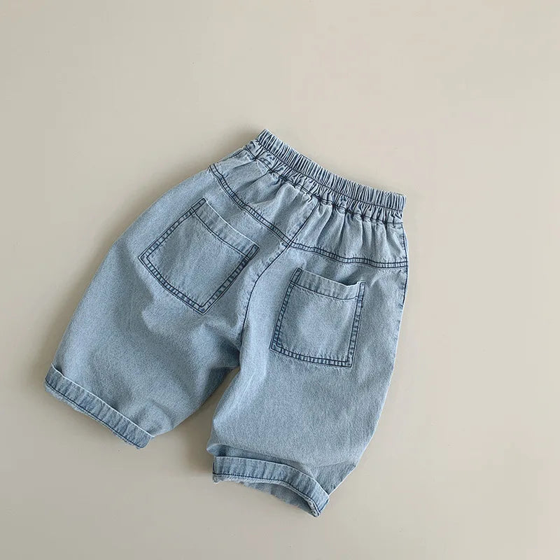 Pantalones vaqueros finos para niños de 1 a 5 años, primavera y verano, holgados e informales, a la moda, para niñas.