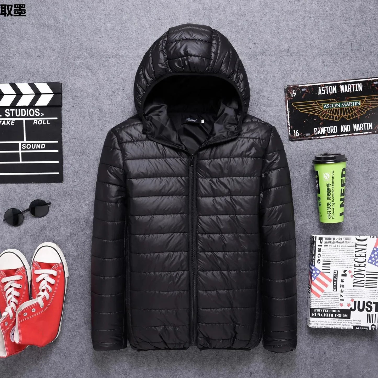 Autumn/Winter Men's Cotton Coat Plus Size Cropped Lightweight Cotton-Padded Workwear Thickened Mid-Youth Padded Jacket Winter Ja