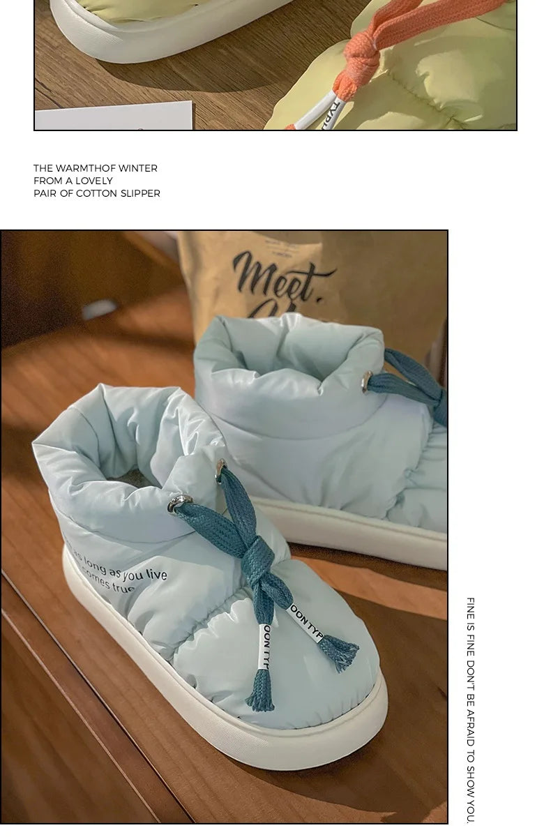 Women New Warm Snow Boots Women Waterproof Winter Sports Cotton Boots Comfortable Thick Bottom Plush Lining Cotton Padded Shoes