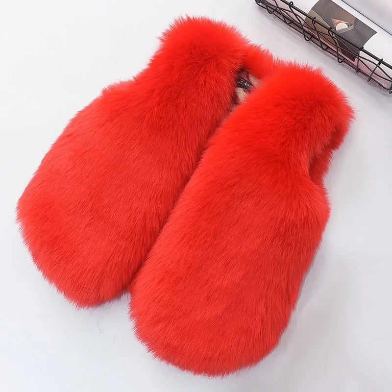 Kids Winter Waistcoats Boy Girl Clothes Lamb Velvet Waistcoat Children's Vest Thicken Velvet Warm Jackets Vest Child Clothing