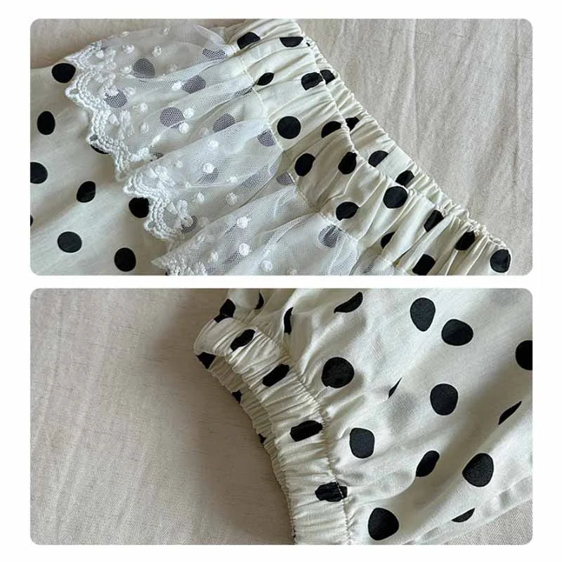 Pantalones de encaje para niñas pequeñas, novedad de 2025, pantalones de malla con costuras para niños, pantalones casuales de princesa con estampado de verano, ropa de moda para niños de 2 a 10 años