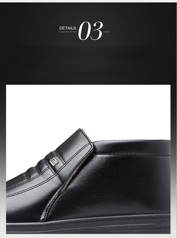 Chaussures en coton pour hommes, montantes, imperméables, décontractées, en cuir, bottes d'hiver chaudes et confortables, bottines tendance pour hommes, nouveautés