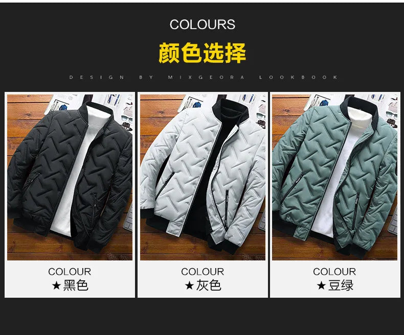 New 2025 Autumn Winter Jacket Men Cotton Padded Jacket Korean Streetwear Casual Jacket Men Fashion Clothing Male Warm Coats 5XL