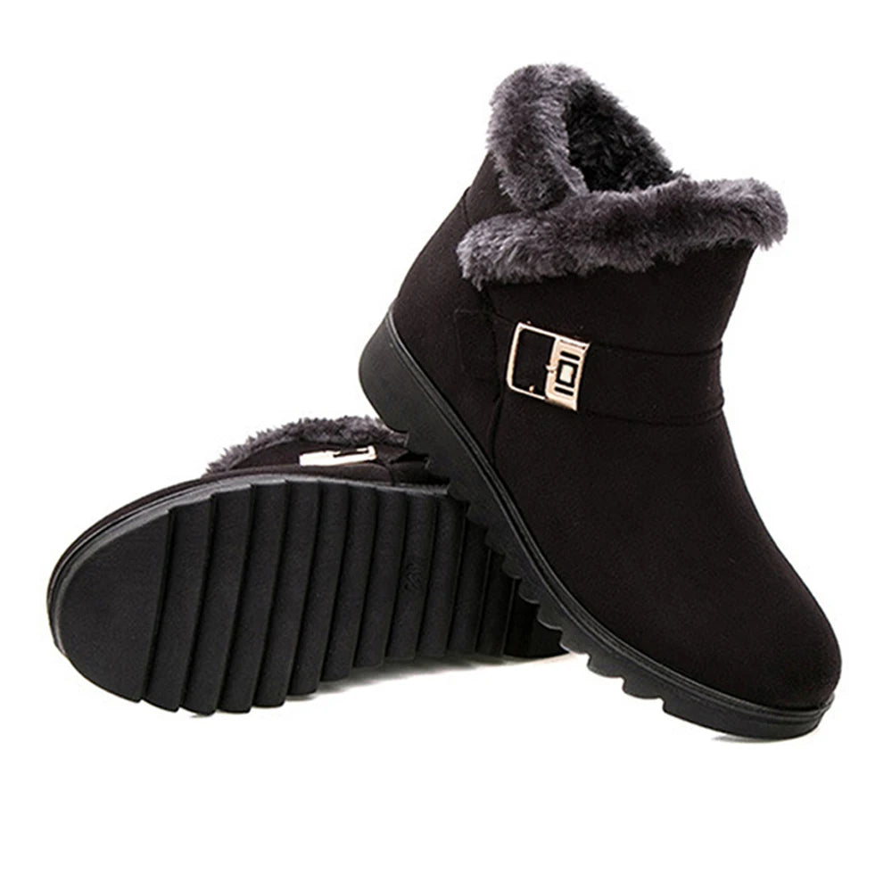 Woman Shoes Woman Winter Snow Boots Warm Ankle Boots Platform Rubber Female Boots Winter Snow Footwear Lady Low Heel Shoes