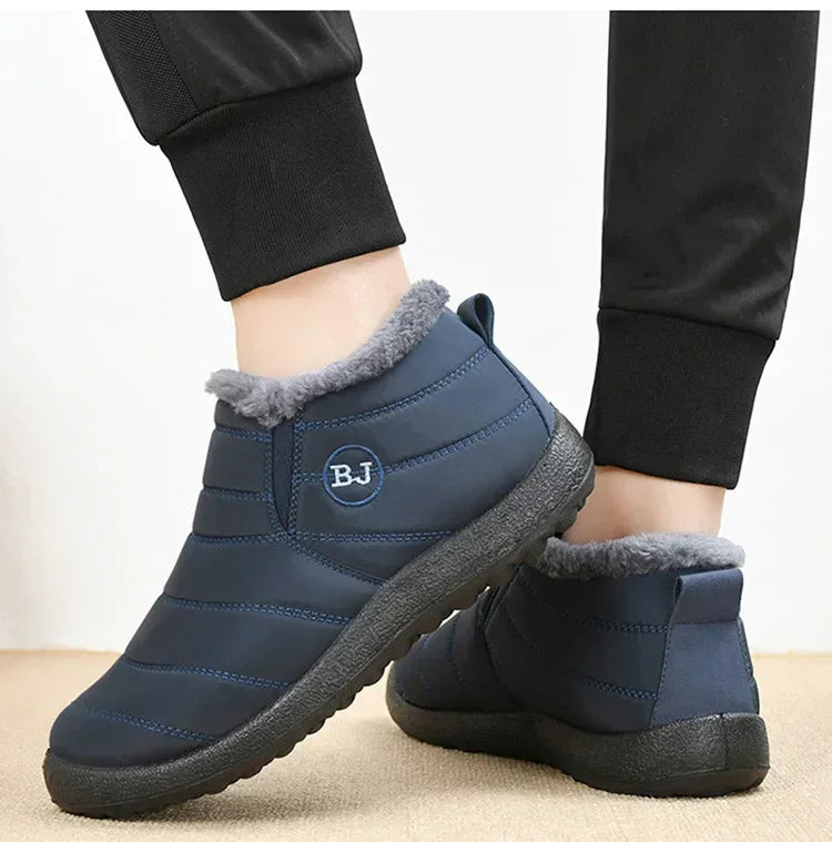 Waterproof Winter Boots for Women New Plush Snow Boots Women Ankle Boots Warm Black Couple Cotton Couples Platform Shoes