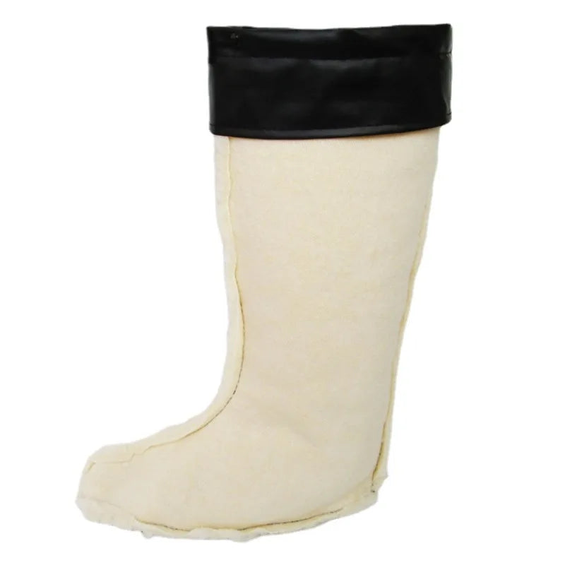 Bottes de pluie surdimensionnées pour hommes, montantes jusqu'aux genoux, avec doublure polaire, revêtement en coton et semelle intérieure chaude en coton.