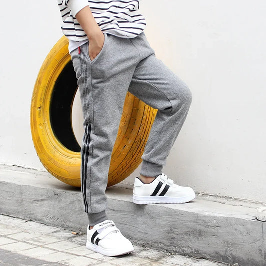 Pantalones deportivos de algodón para niños, estilo coreano, moda de primavera y otoño, para adolescentes de 10 a 12 años