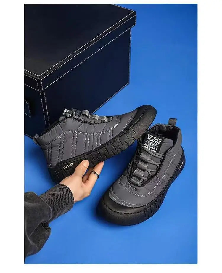 Winter Cotton Shoes Men's New Cotton Boots Outdoor Cold Resistant Men's Shoes Anti Slip Snow Boots Thick Warm Casual Shoes