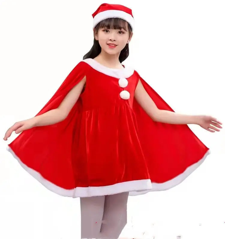 Velvet Christmas Set Stage Performance Clothing for Kids Boys Girls Matching Party Set and Dress Classic Christmas Clothes