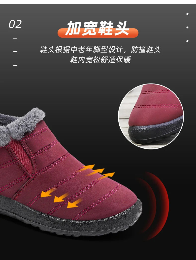 Botas de invierno de algodón para hombre, botas de nieve de plataforma suaves con forro de piel cálida, botines de invierno para hombre, zapatillas deportivas de invierno para hombre, zapatos casuales para hombre