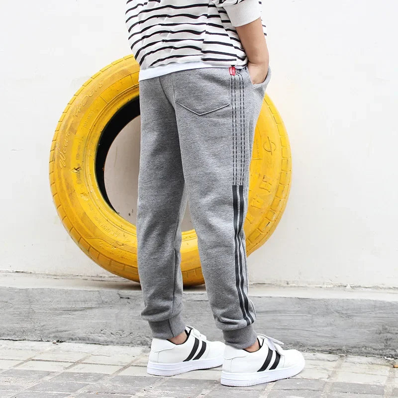 Pantalones deportivos de algodón para niños, estilo coreano, moda de primavera y otoño, para adolescentes de 10 a 12 años