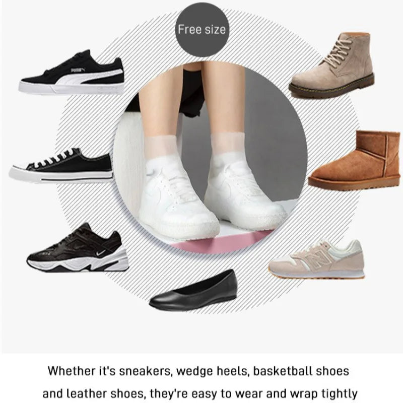 Outdoor Antislip Rain Shoes Shoe Covers Reusable Fashion Waterproof One Size Shoes Protectors Wearable Midcalf Rain Shoes Covers