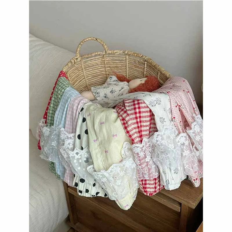 Pantalones de encaje para niñas pequeñas, novedad de 2025, pantalones de malla con costuras para niños, pantalones casuales de princesa con estampado de verano, ropa de moda para niños de 2 a 10 años