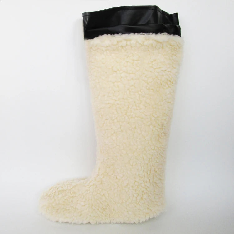 Bottes de pluie surdimensionnées pour hommes, montantes jusqu'aux genoux, avec doublure polaire, revêtement en coton et semelle intérieure chaude en coton.