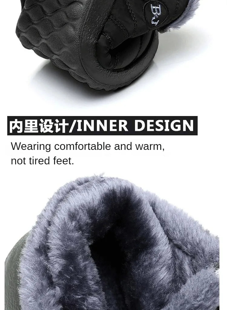 Boots Men Snow Outdoor Mens Shoes Men's Winter Boots Hiking Ankle Boots Waterproof Men Shoes Work Shoes Footwear