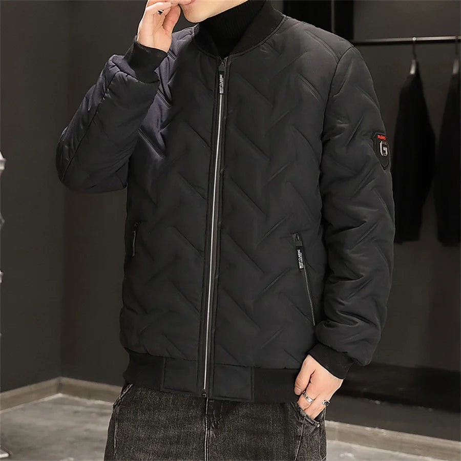 2025 Men's Warm Padded Jacket Autumn Winter Slim Fit Male Coat Casual Baseball Clothes Parka for Men Clothing Windbreaker 5XL