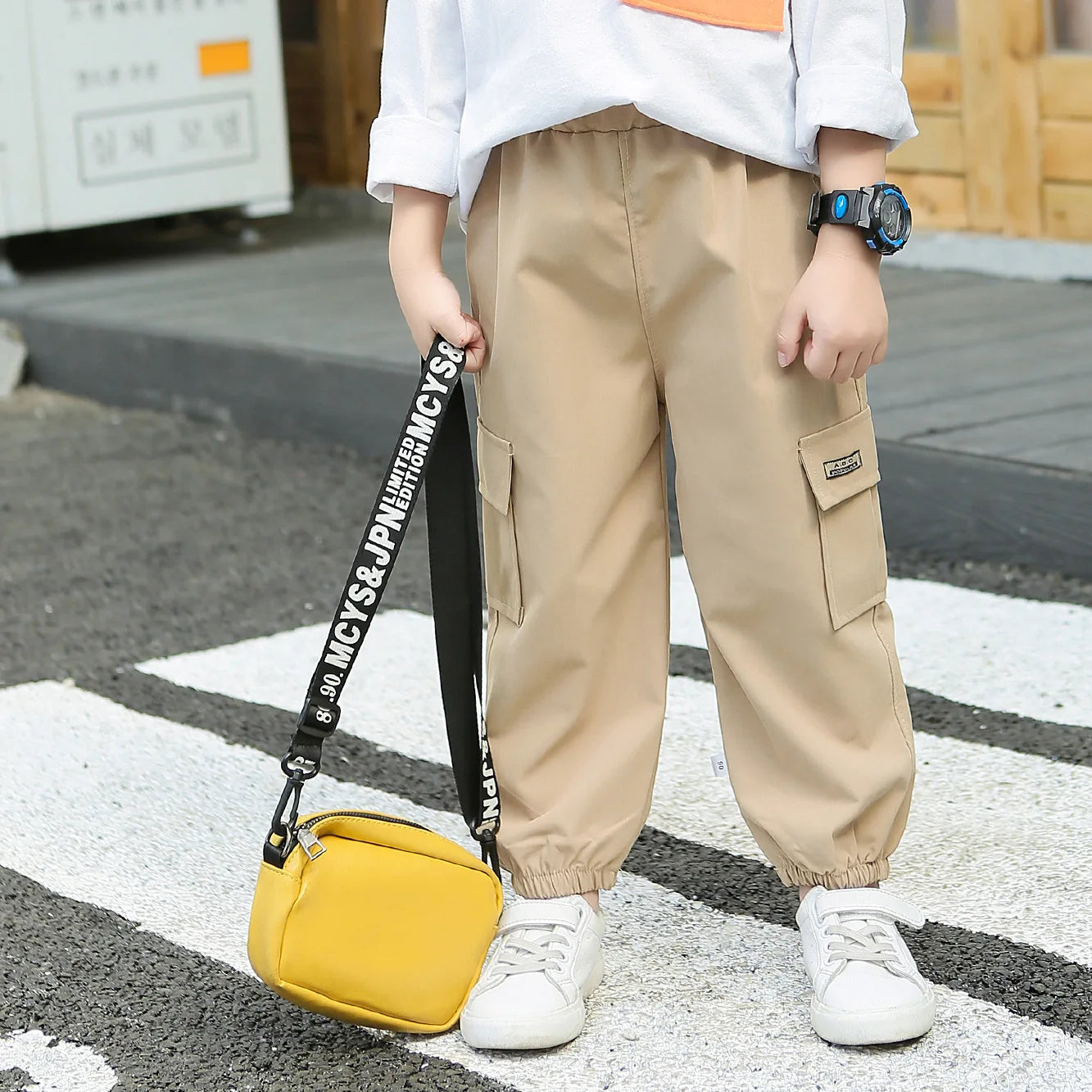2024 Spring Boy Trousersants New 1-10 Year Old Boys' Casual Pants And Children's Cargo Pants Kid Solid Color Pants