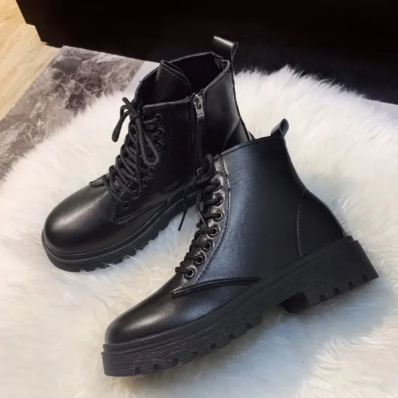 Botas de mujer Otoño Invierno Nueva moda clásica bota corta hermosa botín ropa de trabajo zapato Botas Mujer