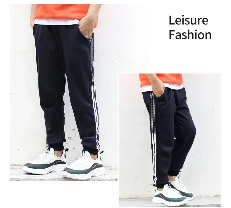 Pantalones deportivos de algodón para niños, estilo coreano, moda de primavera y otoño, para adolescentes de 10 a 12 años
