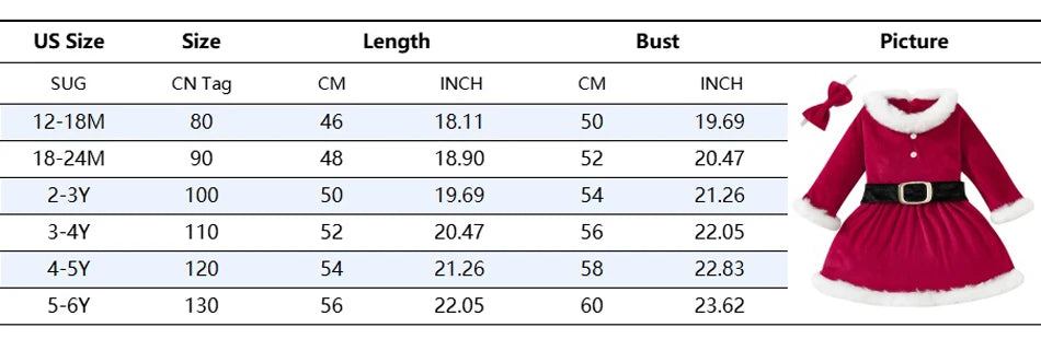 Children Christmas Party Dress Velvety with Fluffy Trim Hooded V-Neck Xmas Gown with Waist Bow Girl Red Christmas Dress