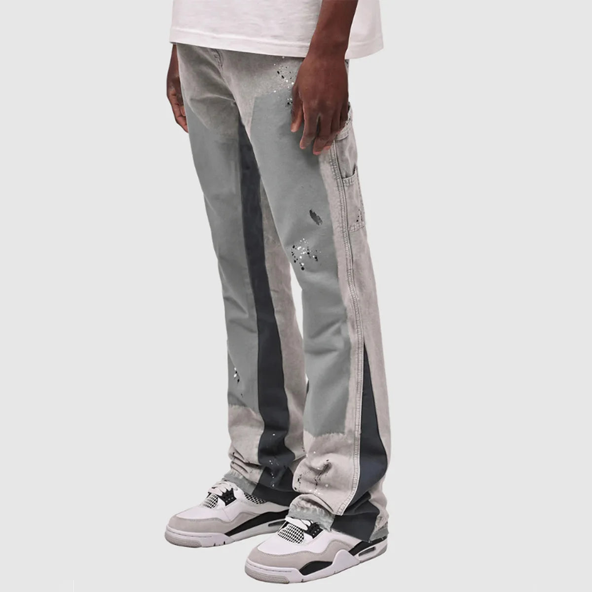 Pantalones vaqueros lavados para hombre, estilo vintage, hasta los tobillos, cintura media, bolsillos, botones, cremallera, desgastados, ropa de calle, pantalones rectos