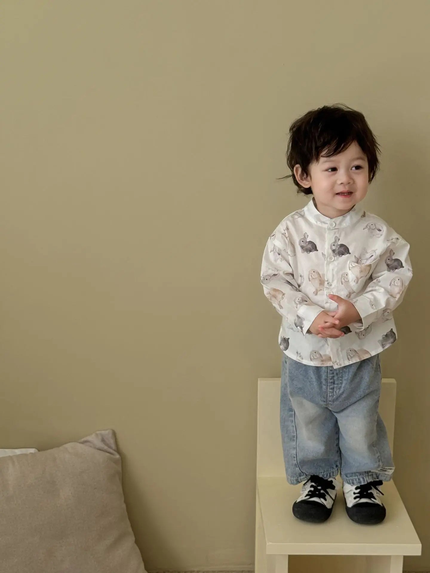 2025 New Style Autumn Toddler Boy Outfits Wide Leg Jeans Cartoon Print Hoodie Girls Clothing for 0-5 Y Baby Girls Boys Clothes