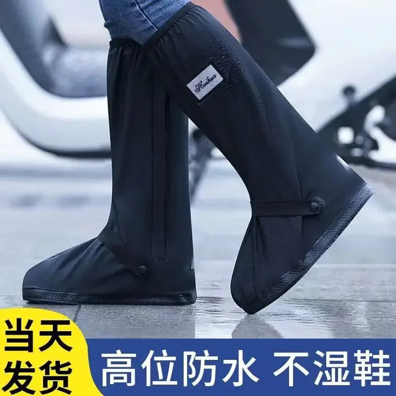 Calzado impermeable y resistente al desgaste para exteriores, botas de ciclismo de caña alta, antideslizantes, con refuerzo grueso y resistentes a la arena, para hombre y mujer.
