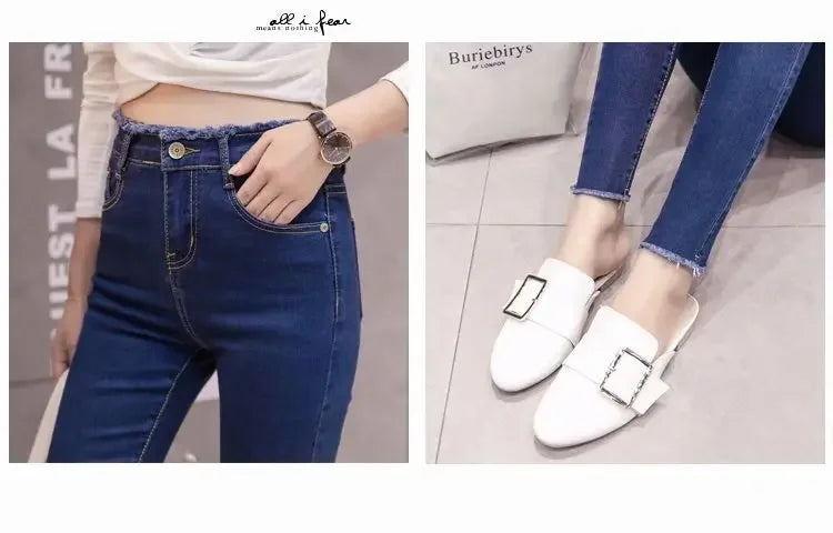 Pantalones ajustados de cintura alta y red roja para mujer de Greyfringe Jeans, verano 2025, de ocho largos, que suavizan tu silueta.